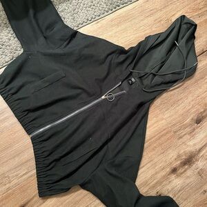 Black Zip-Up Hoodie